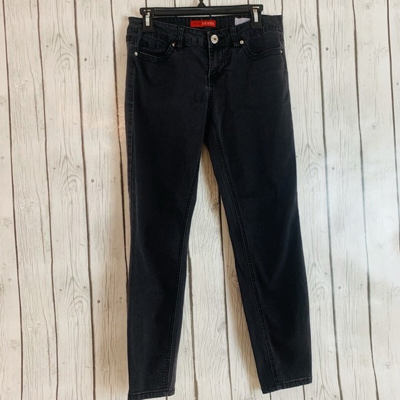 Womens Guess Black Stretch Straight Leg Denim Jeans Size 28 W 30 L 28 - Picture 1 of 11